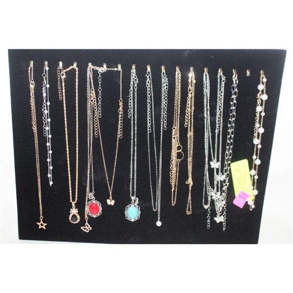 NEW JEWELRY DISPLAY STAND WITH NEW 17 NECKLACES