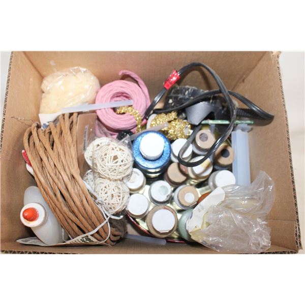 BOX CRAFT ITEMS - GLUE/PAINT & MORE