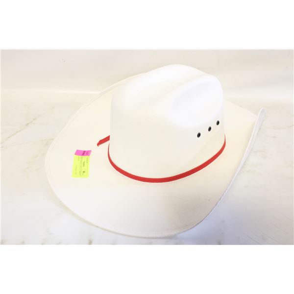 SMITHBILT WHITE ADULT COWBOY HAT-ESTATE