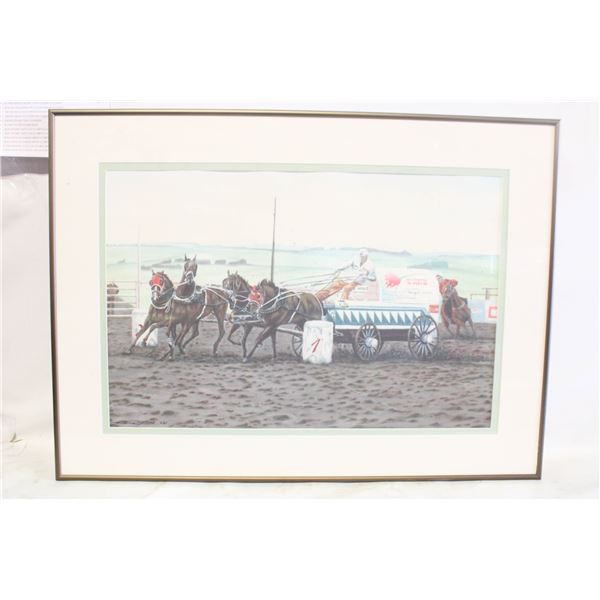 CHUCKWAGON RACE PRINT, R. LANDRY 1999