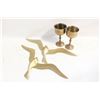 Image 1 : SET OF 2 BRASS SEAGULL WALL ART & 2 BRASS WINE