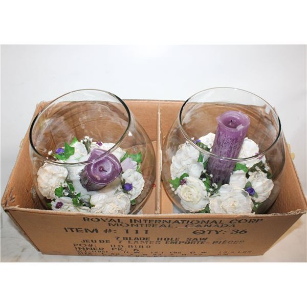 2 LRG 13" H/ 28" ROUND PEDESTAL FLORAL