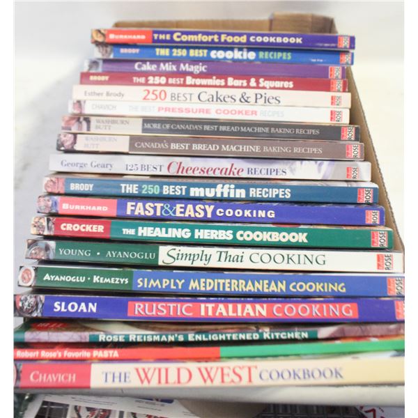 COOKBOOKS- BOX LOT ASSORTED