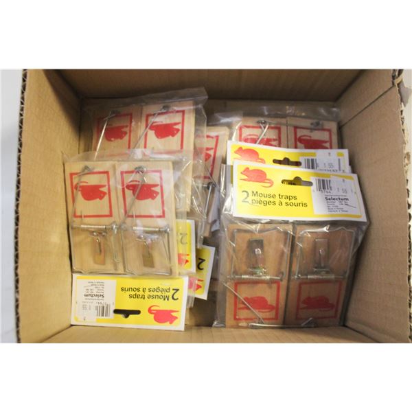 FLAT OF 8 NEW DBL MOUSE TRAPS
