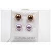 Image 1 : #138-NATURAL AKOYA PEARL STUD EARRINGS