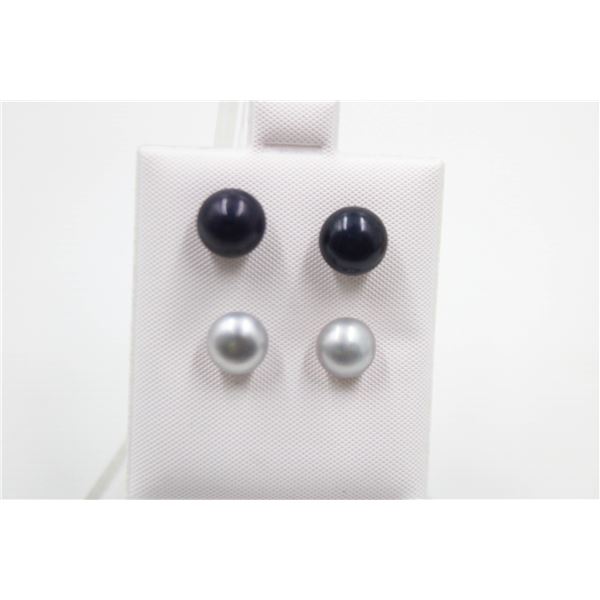 #130-NATURAL AKOYA PEARL STUD EARRINGS