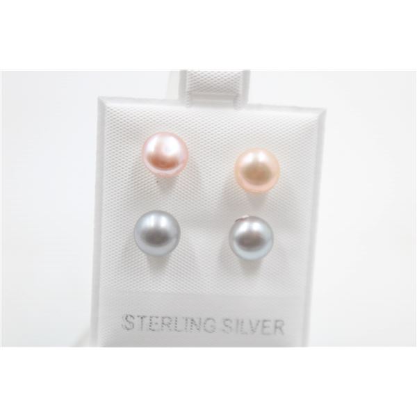 #126-NATURAL AKOYA PEARL STUD EARRINGS