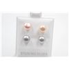 Image 1 : #126-NATURAL AKOYA PEARL STUD EARRINGS