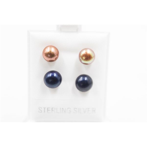 #122-NATURAL AKOYA PEARL STUD EARRINGS