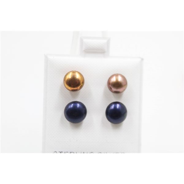#141-NATURAL AKOYA PEARL STUD EARRINGS