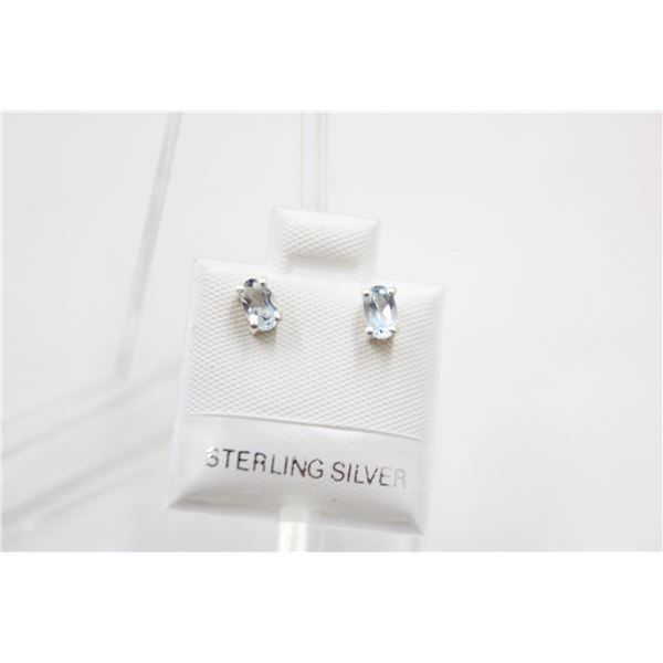 #112-NATURAL TOPAZ STUD EARRINGS