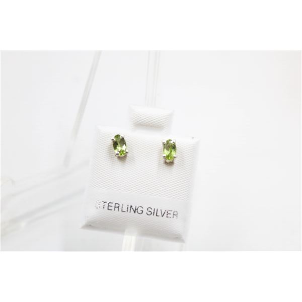 #108-NATURAL PERIDOT STUD EARRINGS