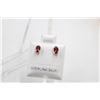 Image 1 : #104-NATURAL PHODOLITE GARNET  STUD EARRINGS