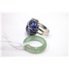 Image 1 : #241- NATURAL BLUE SPORT & AVENTURINE RING 2PCS