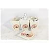 Image 1 : CERAMIC "SEA SHELL" 4 PIECE BATHROOM SET