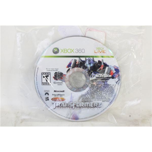 XBOX 360 TRANSFORMERS GAME