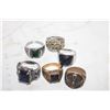 Image 1 : (6) ASSORTED MENS ESTATE RINGS (REPLICAS)