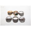 Image 1 : (6) ASSORTED MENS ESTATE RINGS (REPLICAS)