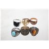 Image 1 : (6) ASSORTED MENS ESTATE RINGS (REPLICAS)