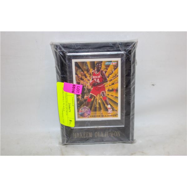 1993 HAKEEM OLAJUWON BASKETBALL PLAQUE