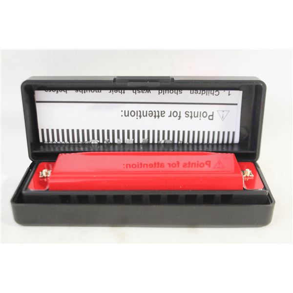 NEW 10 HOLES RED HARMONICA