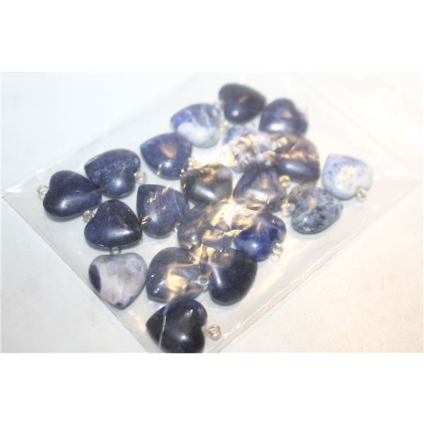 LOT OF 20 SODALITE HEART SHAPED NECKLACE