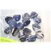 Image 1 : LOT OF 15 SODALITE HEART SHAPED NECKLACE PENDANTS