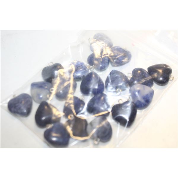 LOT OF 20 SODALITE HEART SHAPED NECKLACE