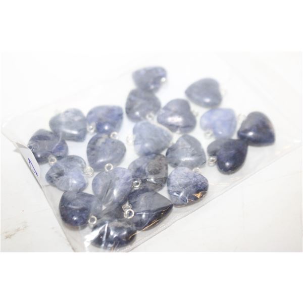 LOT OF 20 SODALITE HEART SHAPED NECKLACE