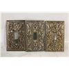 Image 1 : 3 VINTAGE ORNATE METAL SWITCH COVERS