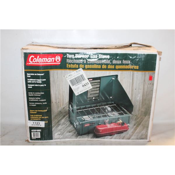 COLEMAN TWO BURNER GAS STOVE