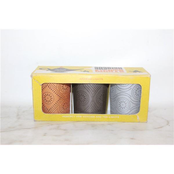 NEW ARABIAN LIGHTS GLASS CANDLE HOLDERS