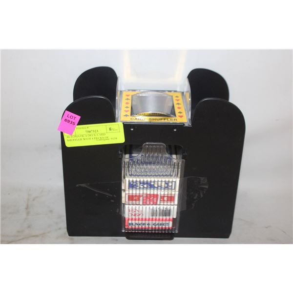 AUTOMATIC 6 DECK CARD SHUFFLER WITH 4 DECKS OF