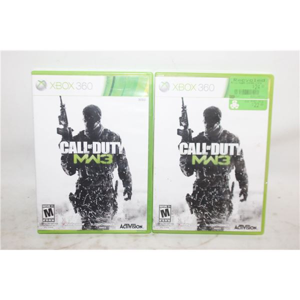2 CALL OF DUTY XBOX 360 GAMES