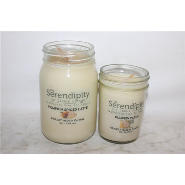 LOT OF 2 SOY CANDLES