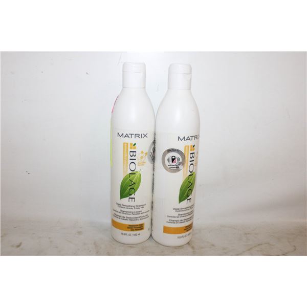 2 MATRIX BIOLAGE SMOOTHING SHAMPOO 500 ML BOTTLES