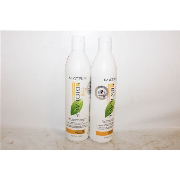 2 MATRIX BIOLAGE SMOOTHING SHAMPOO 500 ML BOTTLES
