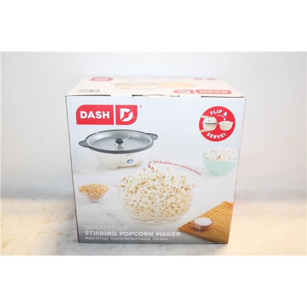 NEW DASH SMARTSTORE STIRRING POPCORN MAKER