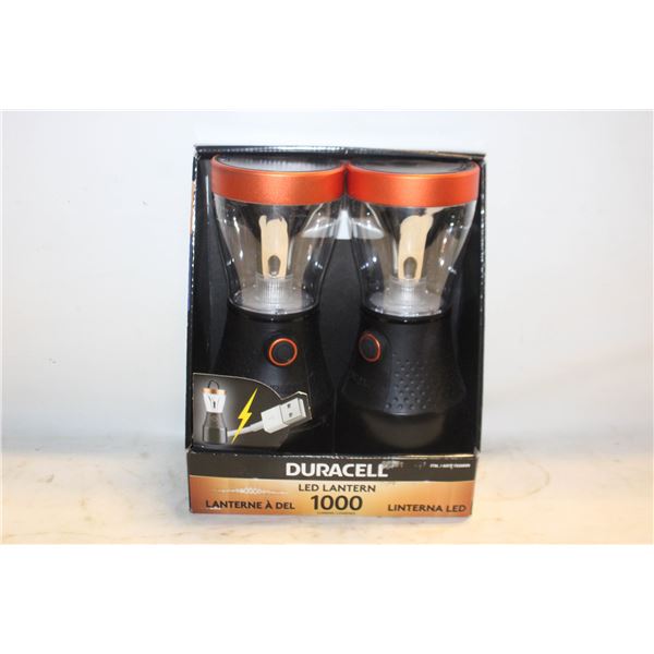 NEW DURACELL 1000 LUMENS CAMPING LANTERNS 2PK