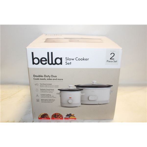 NEW BELLA DIGITAL SLOW COOKER SET, 6QT & 2 QT