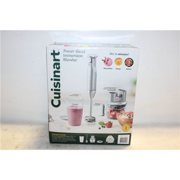 CUISINART POWER BLEND IMMERSION BLENDER, UNUSED