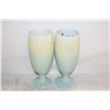 Image 1 : 2 OPALINE GLASS VASES