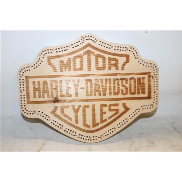 HARLEY DAVIDSON CRIBBAGE BOARD