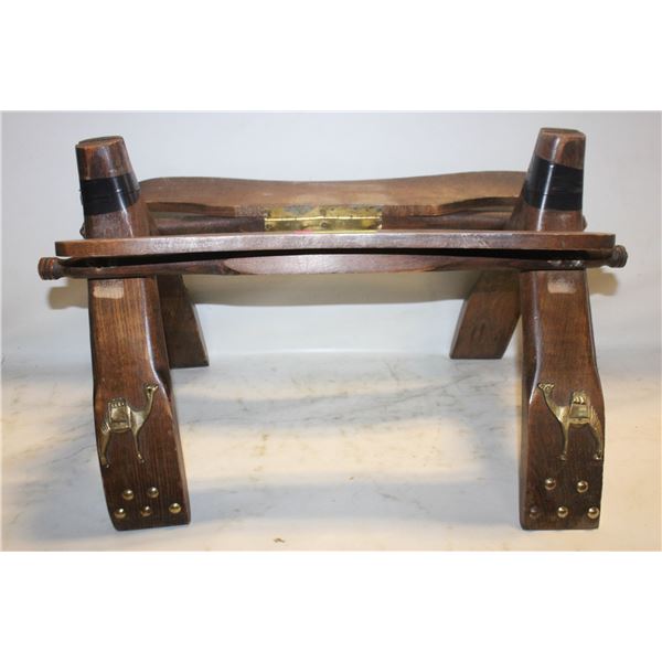 VINTAGE EGYPTIAN CAMEL SADDLE STOOL