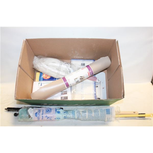 CLEANING SUPPLIES- BOX LOT ASSORTED