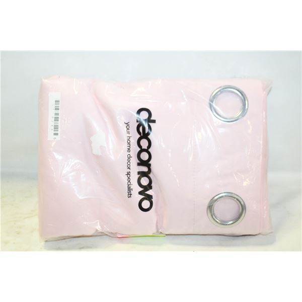 NEW 2PK BLACKOUT CURTAINS, PINK,