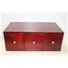 Image 1 : 3 DRAWER WOODEN STORAGE CHEST 18 1/2W X 7"H X 10"