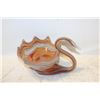 Image 1 : DECORATIVE MURANO STYLE SWAN ART GLASS BOWL