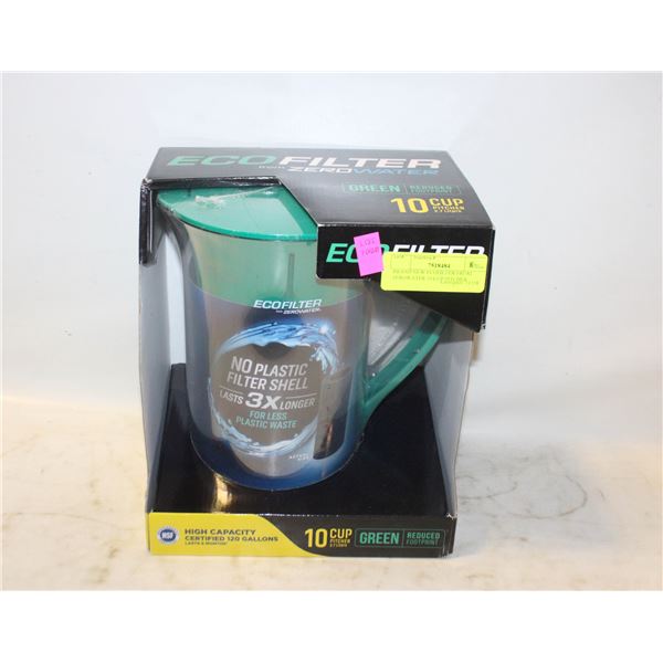 BRAND NEW ECOFILTER FROM ZEROWATER 10 CUP PITCHER