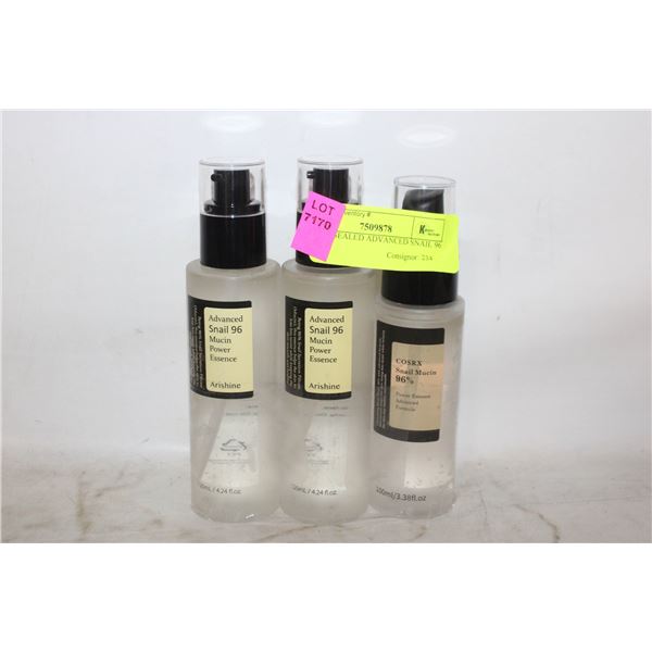 NEW 3 SEALED ADVANCED SNAIL 96 MUCIN